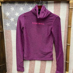 NWT Kappa 1pc Kontroll Glitter Turtle neck Top